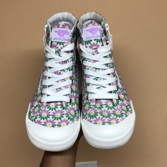 Rocket Dog Jazzin Pastel Floral High Top Sneakers - Picture 12 of 17